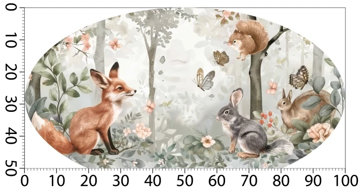 Naklejka na ścianę las