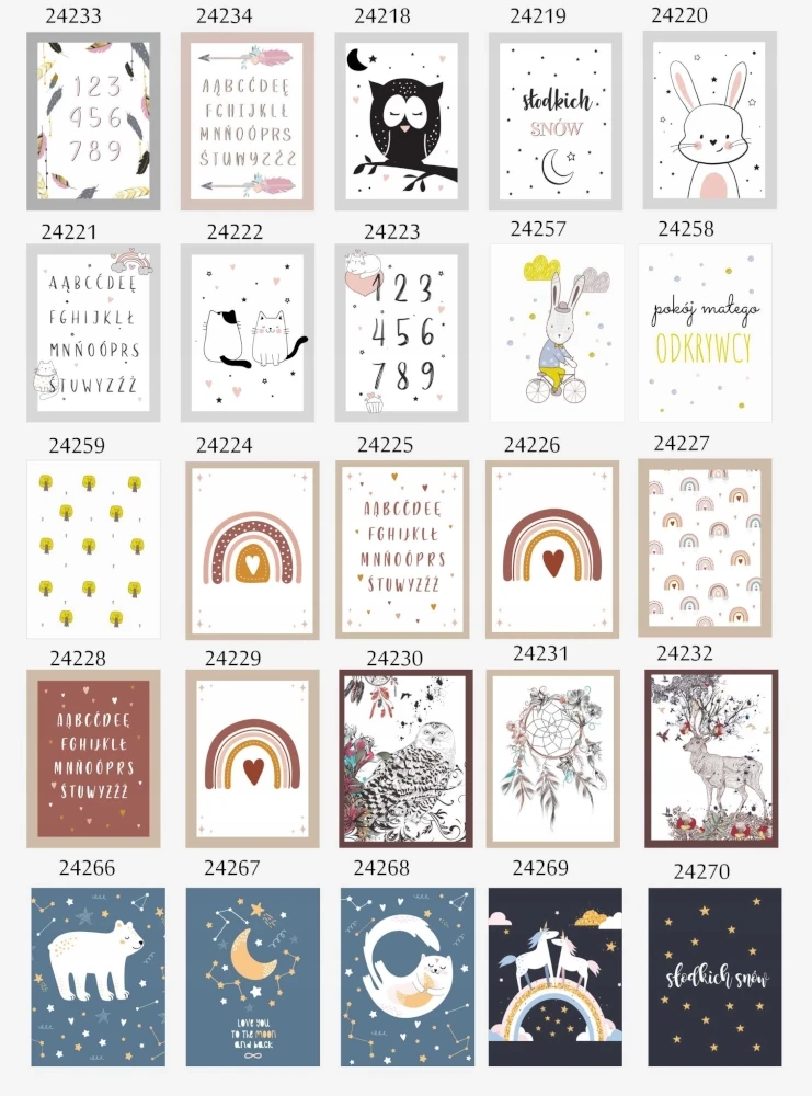 Plakaty do pokoju dziecka