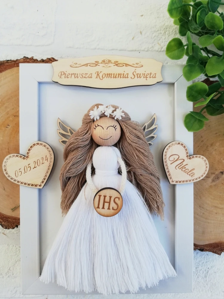 Pamiątka komunii Anioł