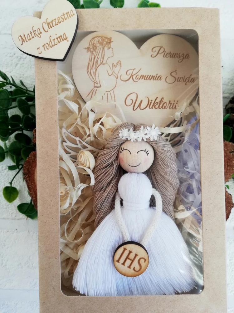 aniołek zawieszka pamiątka