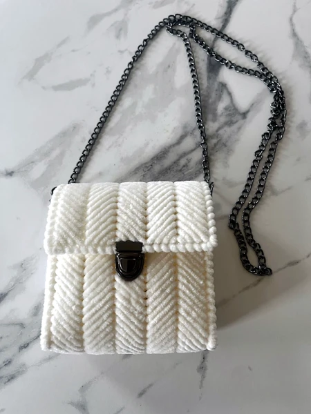 Ecru torebka handmade