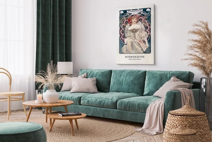 Obraz Rozmarzenie | reprodukcja grafiki Alfonsa Muchy