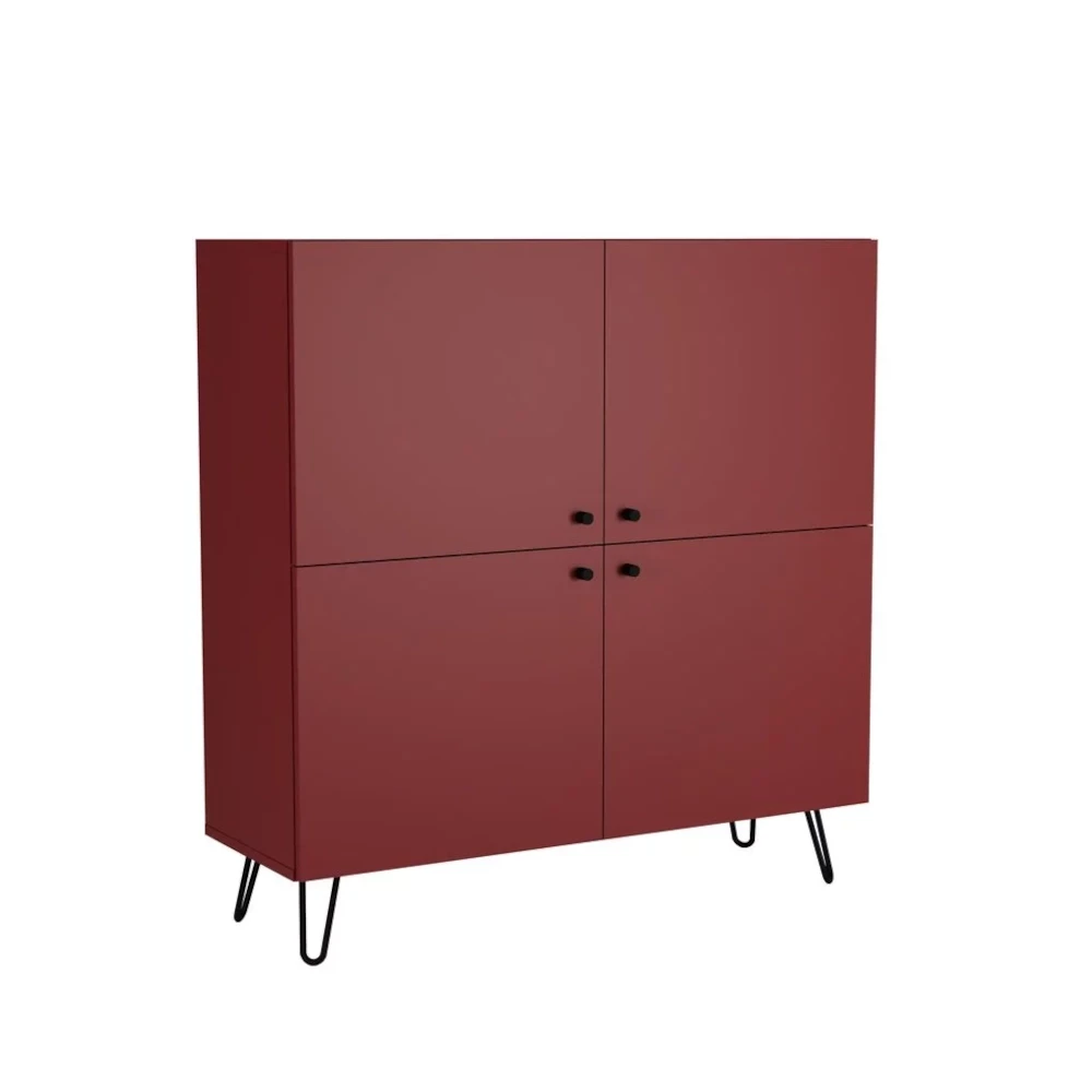 Komoda KEMI czerwony oxid