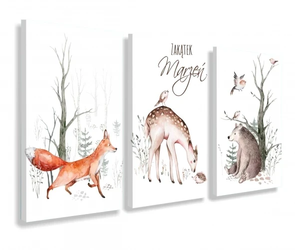 Obraz na płótnie do pokoju dziecka | tryptyk