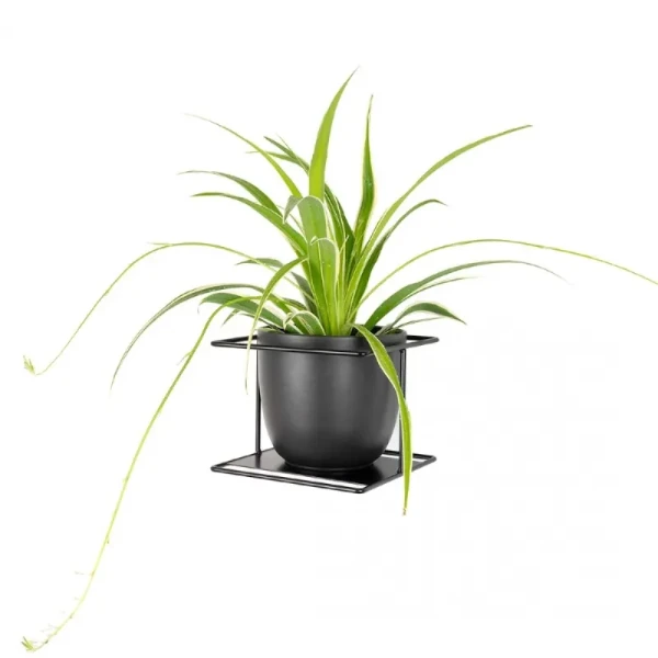 Kwietnik ścienny czarny Flora loft industrialny