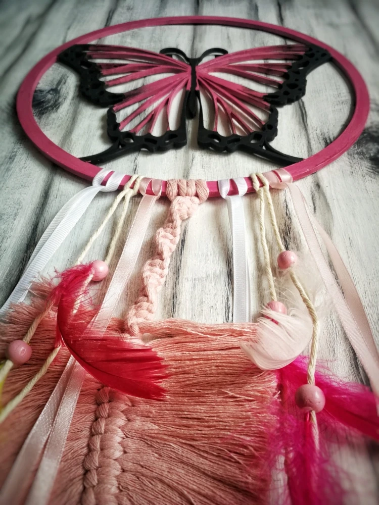 Łapacz snów makrama piórka rękodzieło