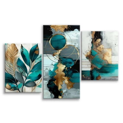 Tryptyk | Obraz na płótnie | Grafika abstrakcja