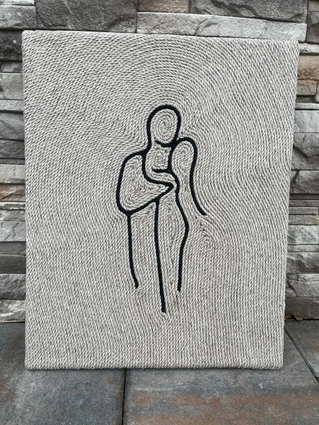 rękodzieło dekoracja boho ze sznurka