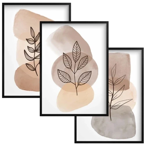 Plakaty tryptyk  art line