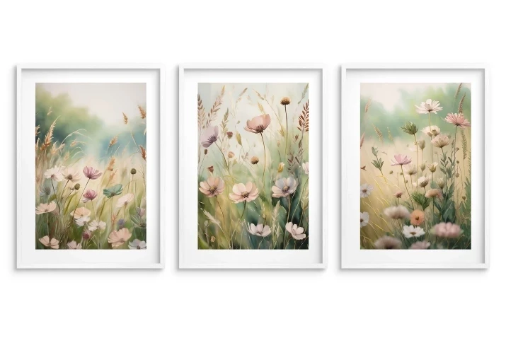 zestaw plakatów | kwiaty