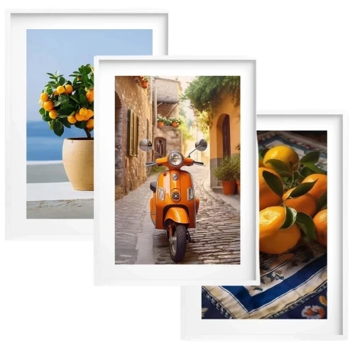 Plakaty Włochy | tryptyk zestaw plakatów | cytryny