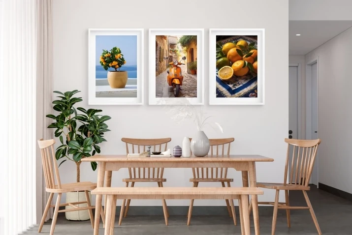 tryptyk zestaw plakatów | cytryny