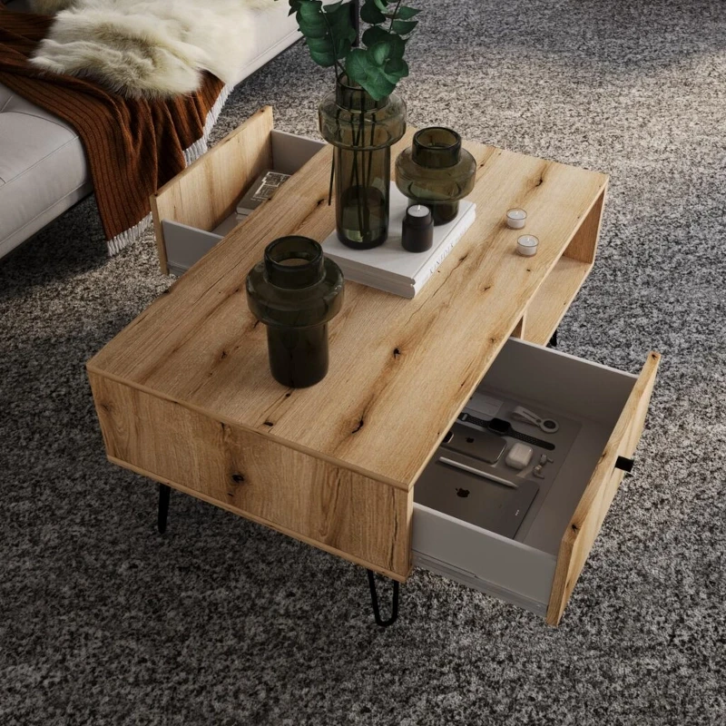 stolik kawowy z szufladami