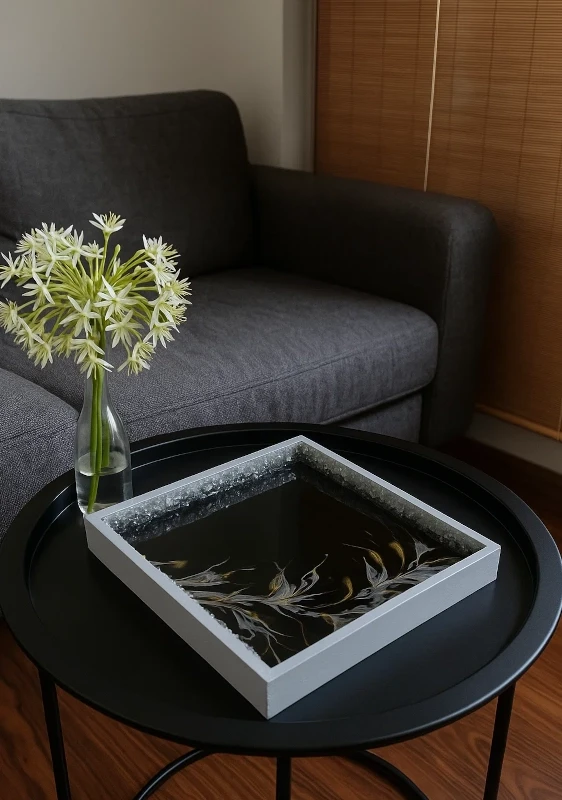 taca drewniana glamour