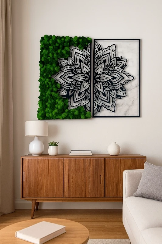 dekoracja z chrobotkiem