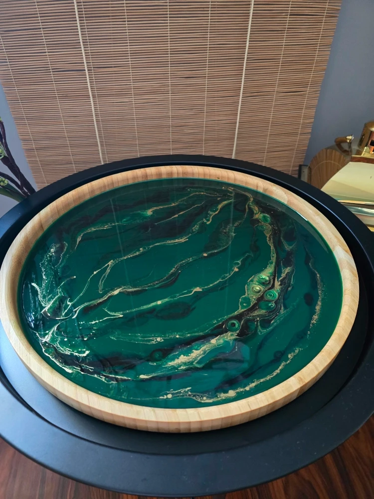 Taca drewniana + Żywica Epoksydowa | Dekoracja handmade