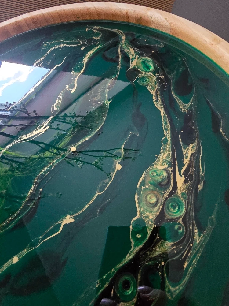 Taca drewniana + Żywica Epoksydowa | Dekoracja handmade