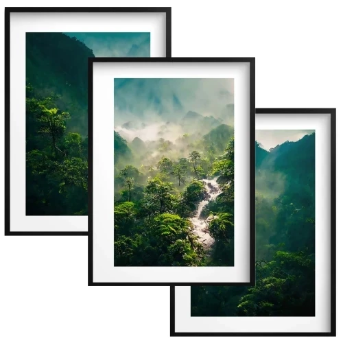 zielony tryptyk natura las