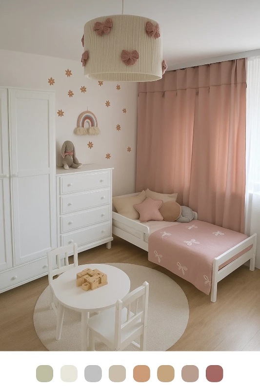 lampa w kokardki do pokoju dziewczynki