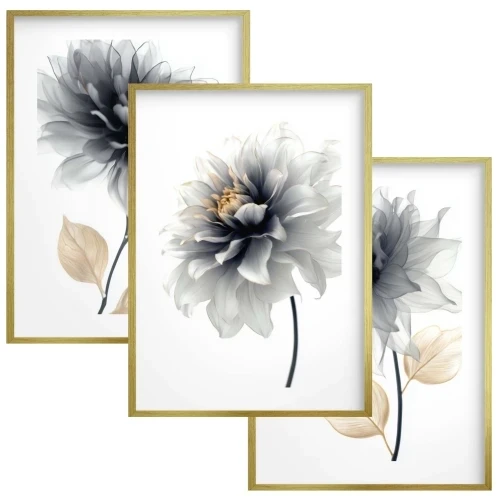 Plakaty do salonu | zestaw plakatów z kwiatami