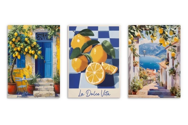 zestaw plakatów Cytryny