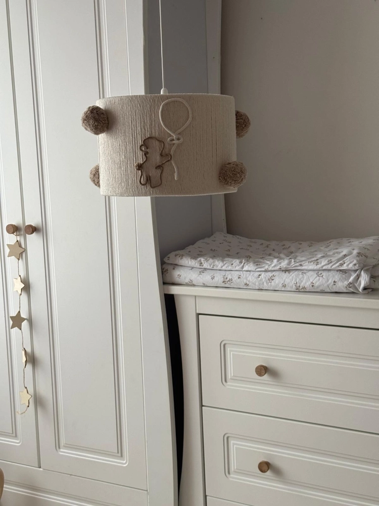 Lampa abażur sznurkowy Miś