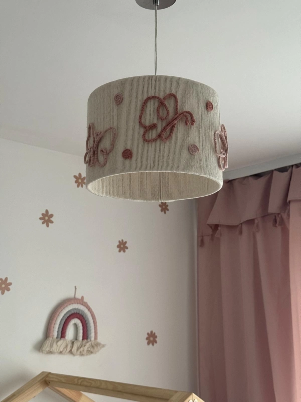 Lampa abażur sznurkowy Motylki | do pokoju dziecka