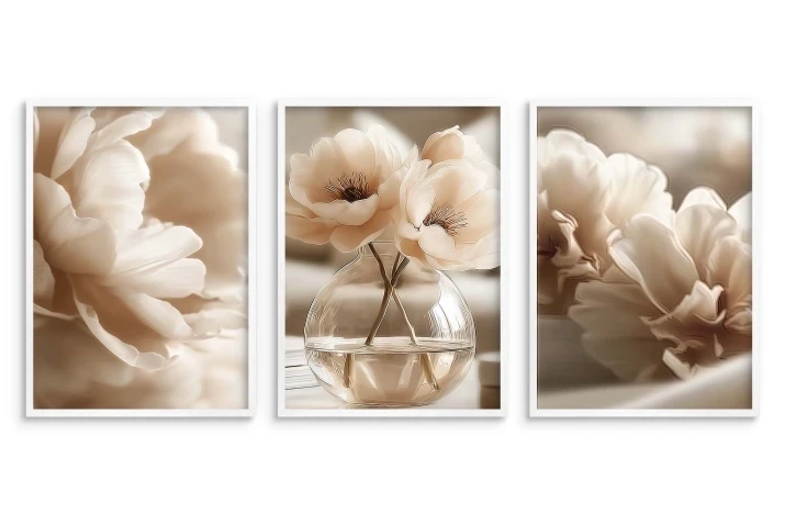 plakaty boho tryptyk do sypialni