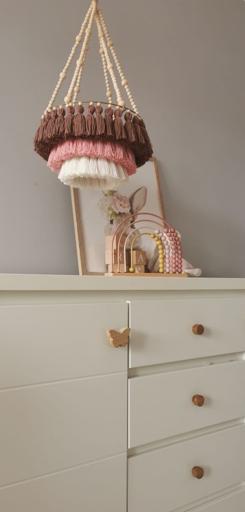 abażur do pokoju dziecka sznurek + koraliki