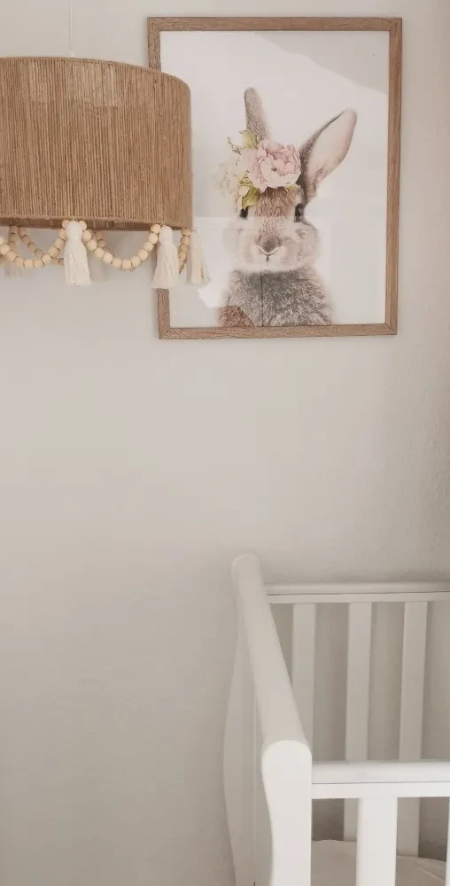 Lampa boho - abażur juta, chwosty, koraliki