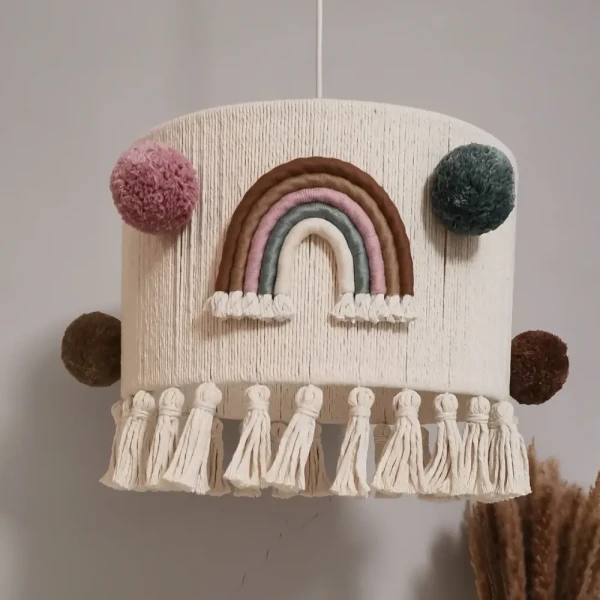 Lampa do pokoju dziecka abażur z tęczą