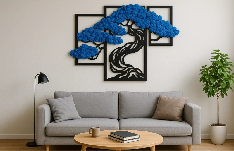 niebieski chrobotek obraz