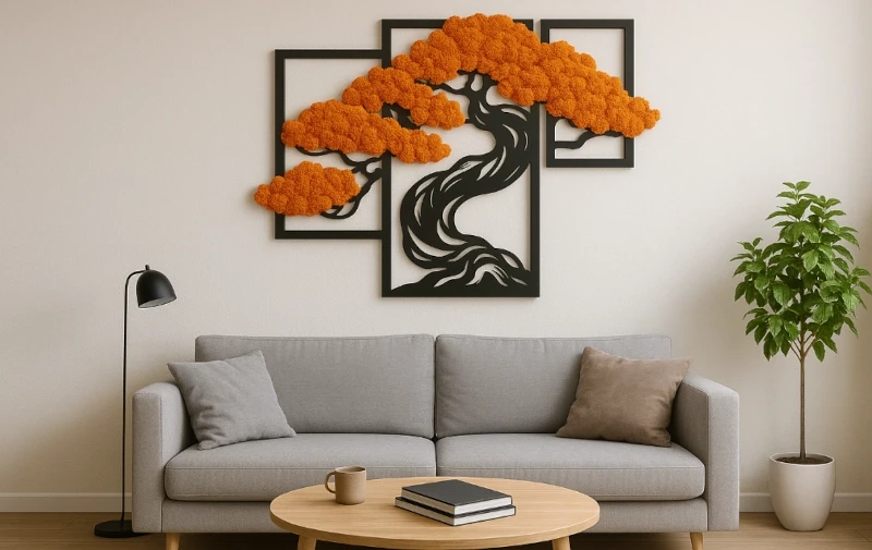 pomarańczowy chrobotek dekoracja