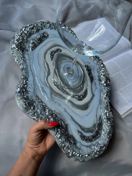 Taca z Żywicy Epoksydowej | Dekoracja Geode