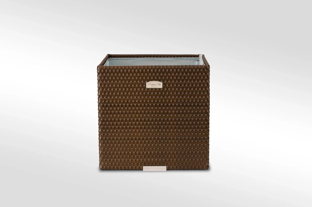 Brązowa donica Technorattan