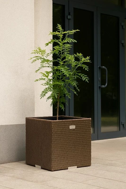 Kwadratowa donica Technorattan