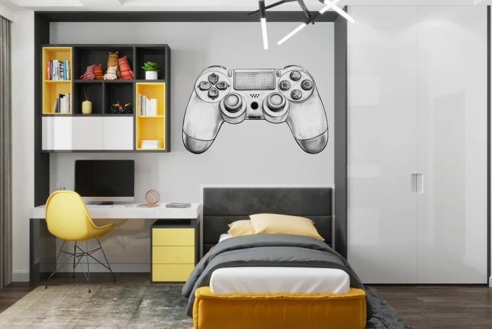 naklejka na ścianę gamepad