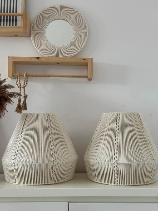 lampa sznurkowa rękodzieło