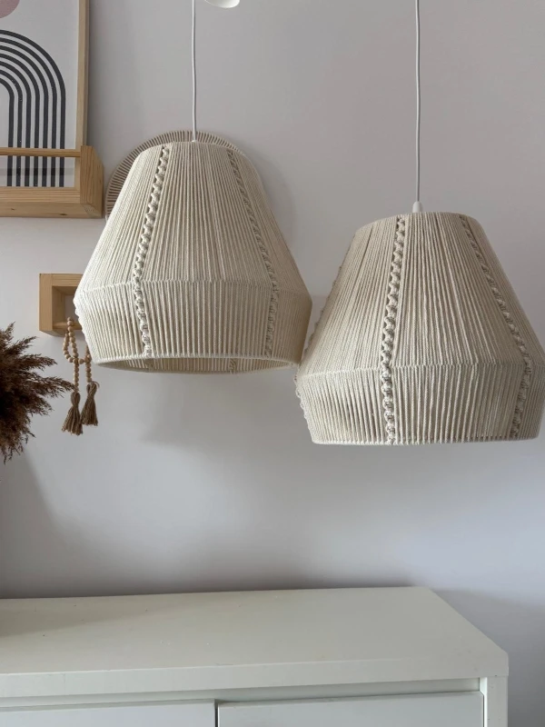 makrama lampa wisząca