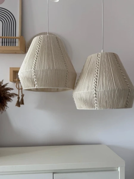 makrama lampa wisząca