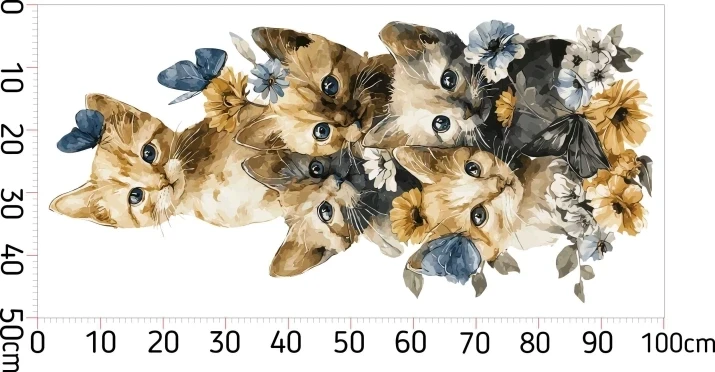 Naklejki na ścianę Kotki