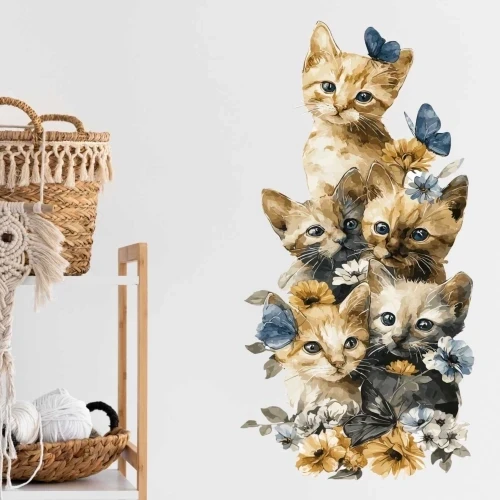 Naklejki na ścianę kotki