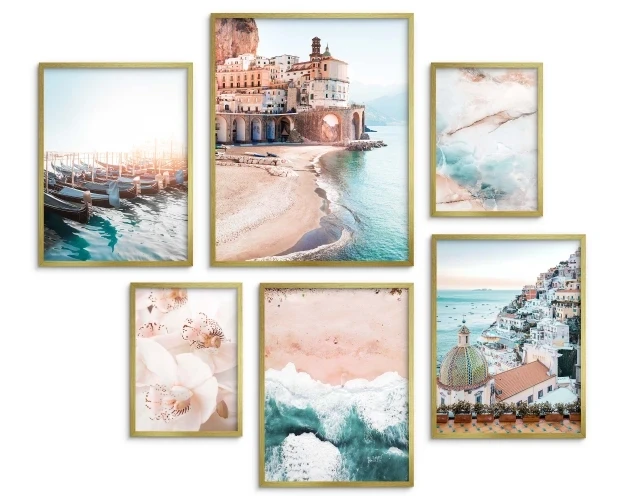 Zestaw plakatów gondole