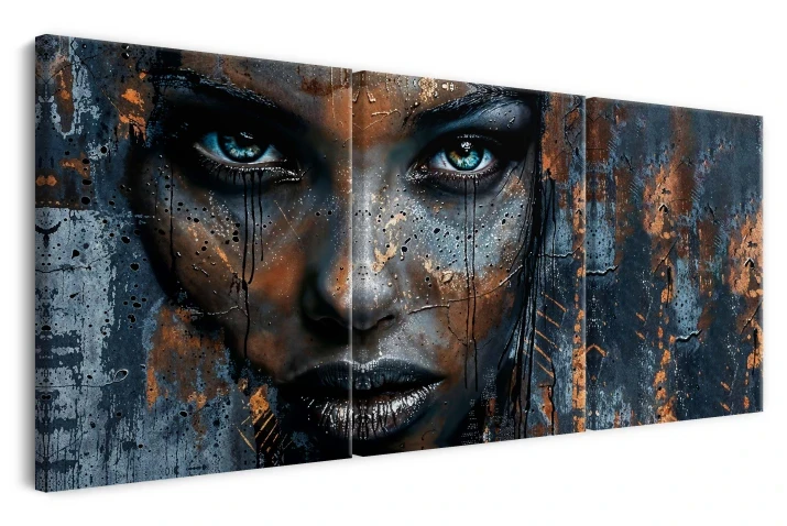 tryptyk na płótnie kobieta