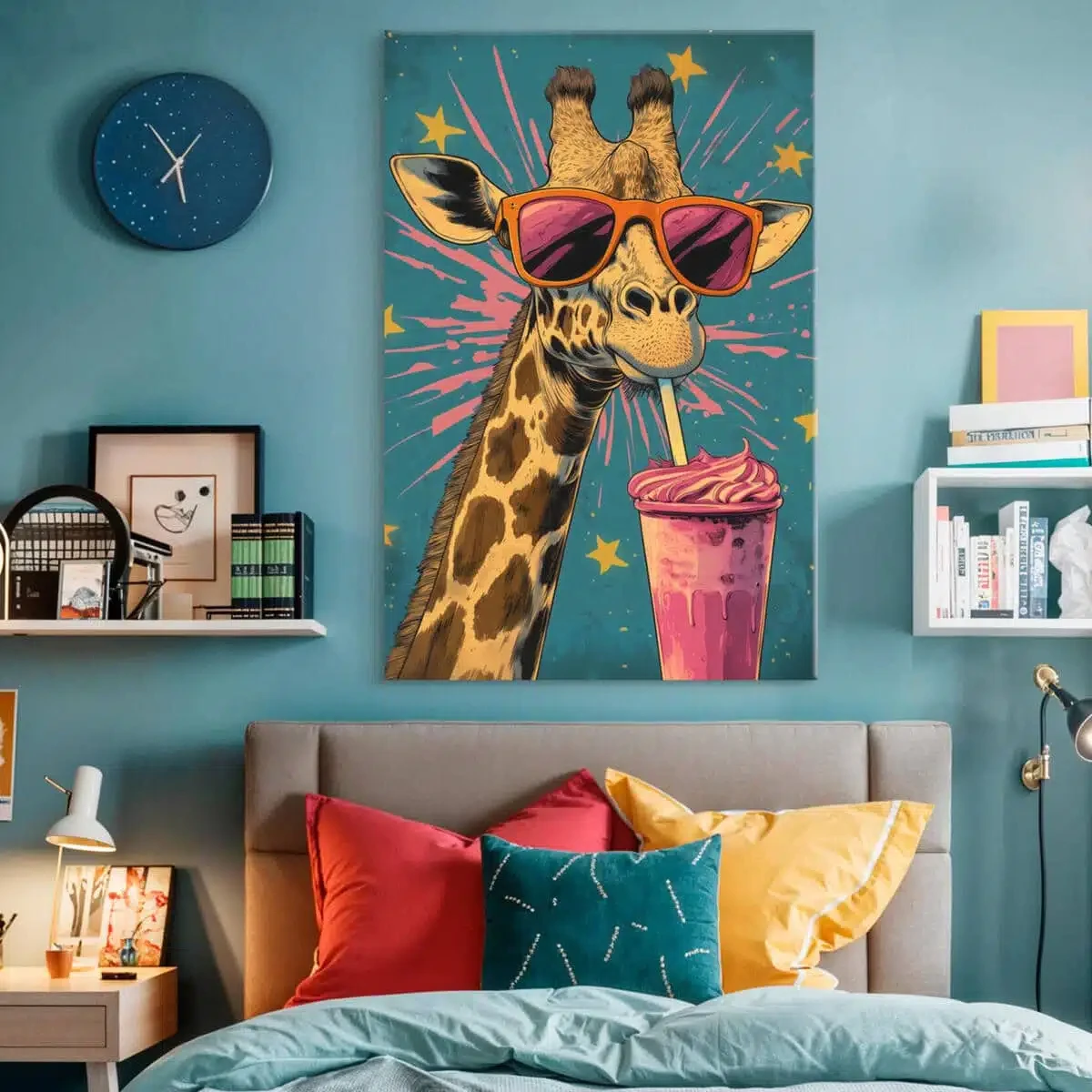 dekoracja na ścianę do pokoju nastolatka żyrafa