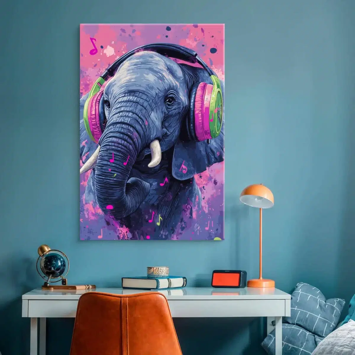 dekoracja na ścianę do pokoju nastolatka słoń