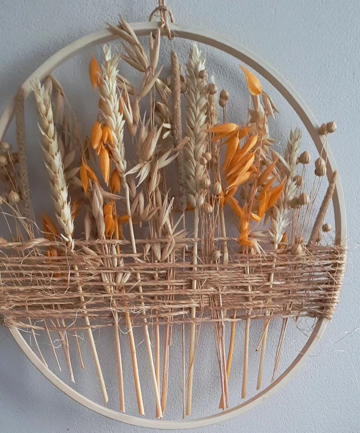 Obraz handmade | dekoracja na ścianę z suszonych roślin