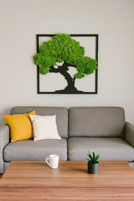 Obraz na prezent | drzewko z chrobotkiem mech