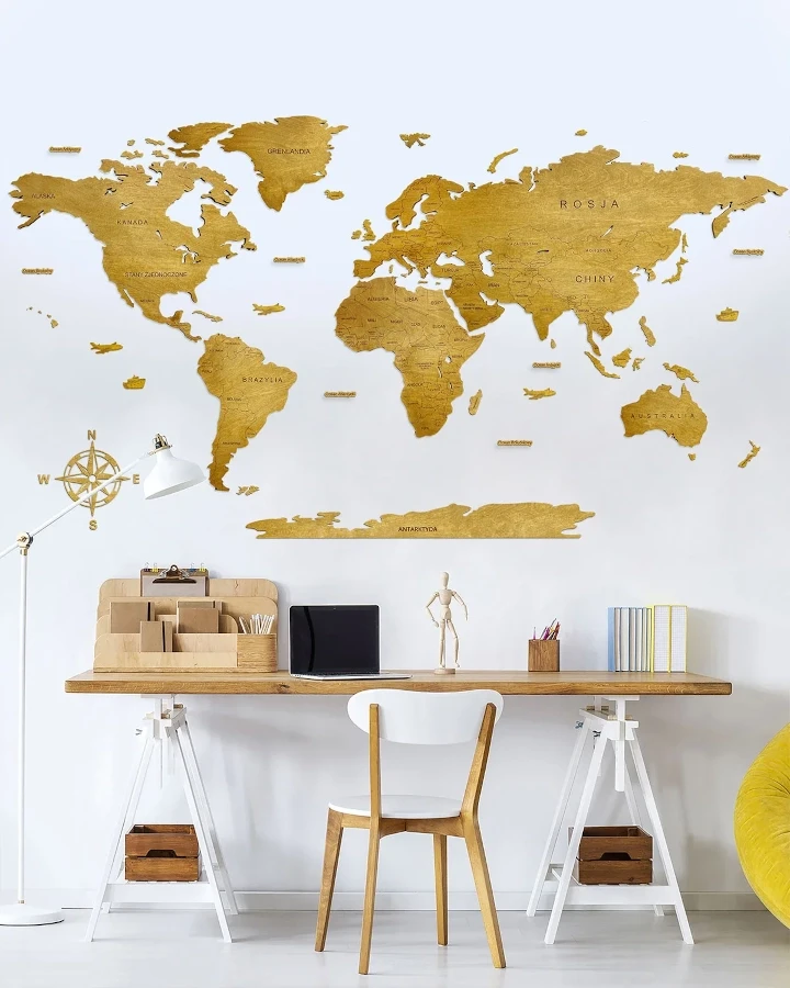 mapa swiata na ścianę