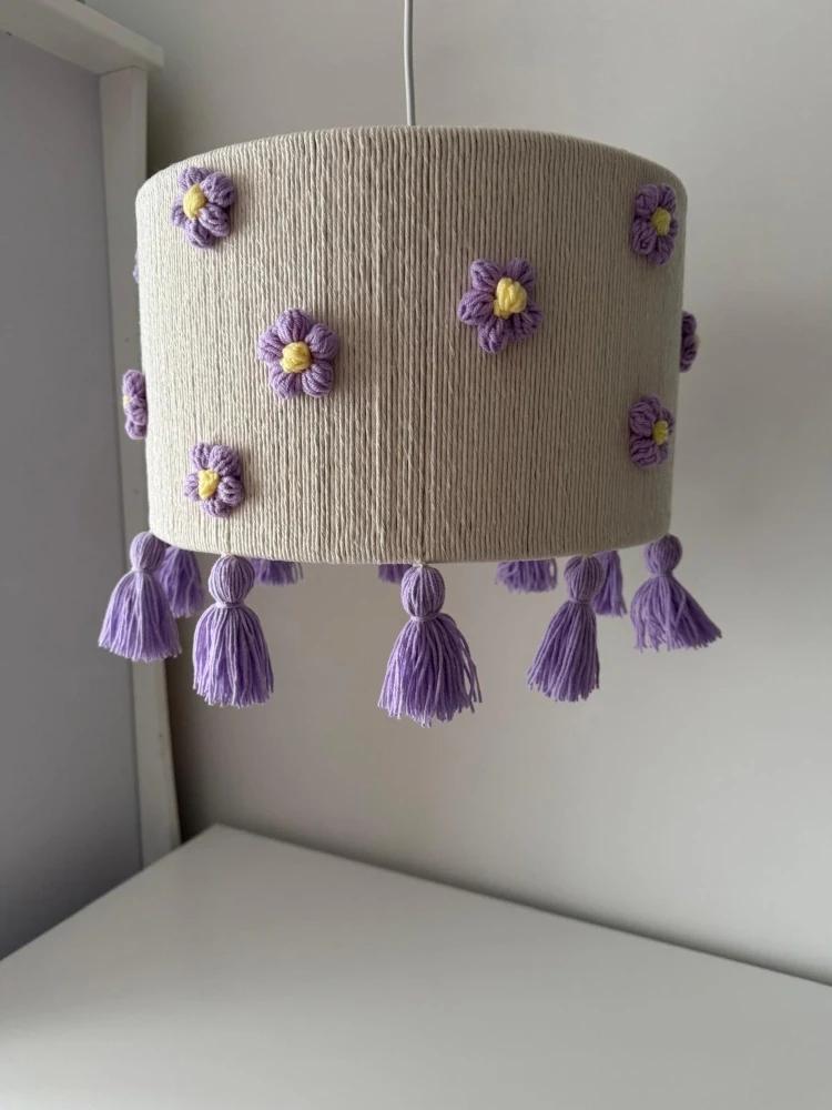 Lampa do pokoju dziecka | abażur handmade w kwiatki